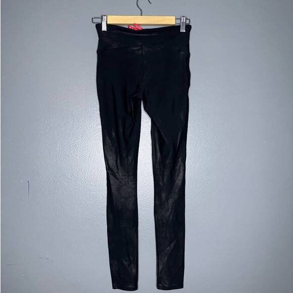 SPANX Faux Leather Leggings in Very Black Women's Size Small Stretch Compression - Picture 7 of 8
